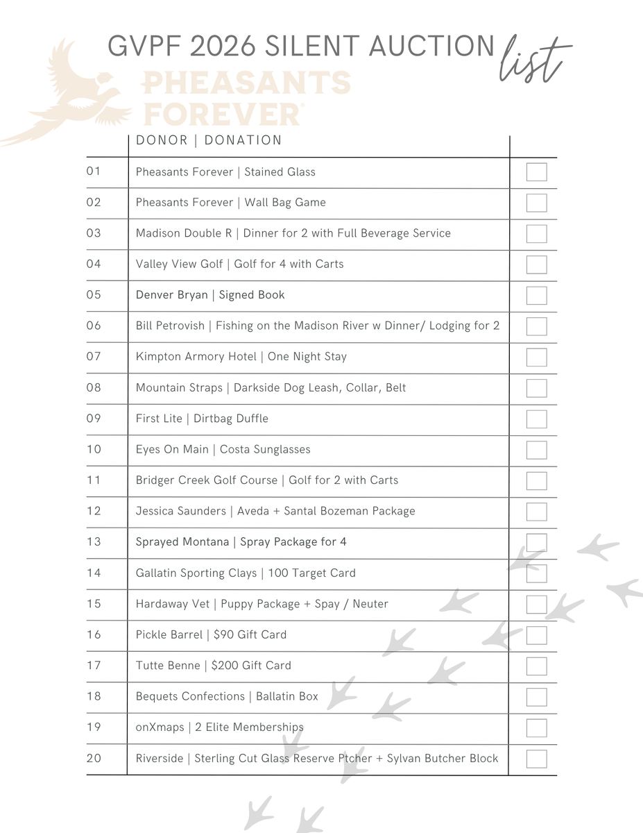 Preview Our Silent Auction